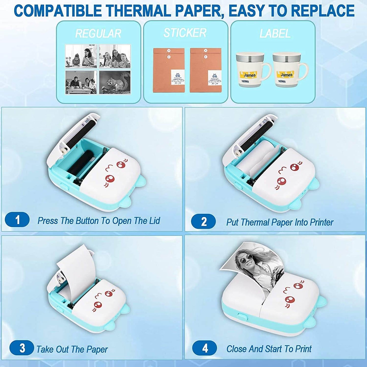 Mini Pocket Wireless Bluetooth Thermal Printers - DMC Wholesale