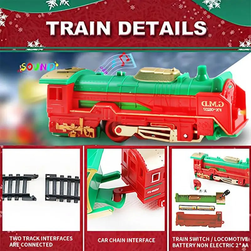 Christmas Electric Construction Train Track Set