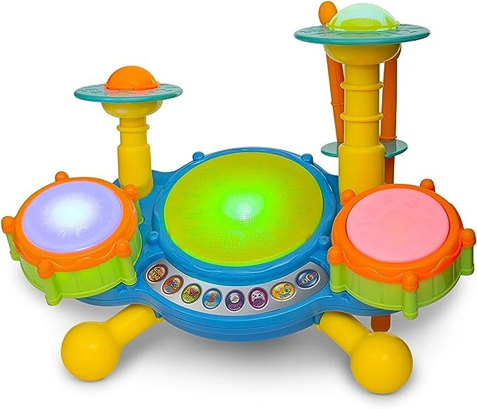 Big Beats Pre-School Jazz Drum Set with Preloaded Songs and Music