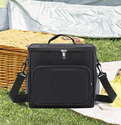 Portable Insulated Lunch Bag (Black)