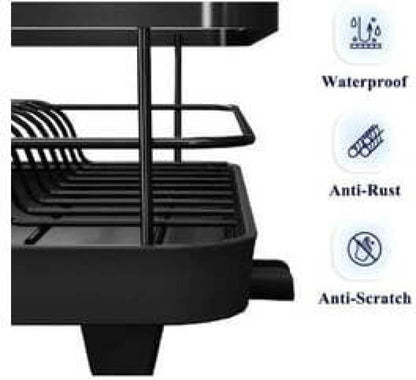 Over-Sink Dish Drying Rack with Utensil Holder