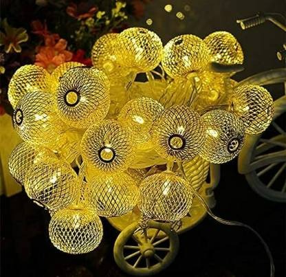 Rice Ball Decorative String Lights (10L)(3m)(Yellow)