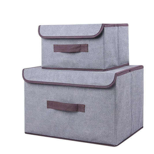 Folding Non-Woven Storage Box With Handle Set (2 pcs)