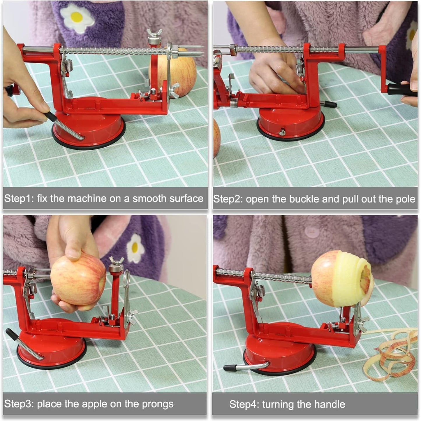 Apple Slicing Coring And Peeling Machine