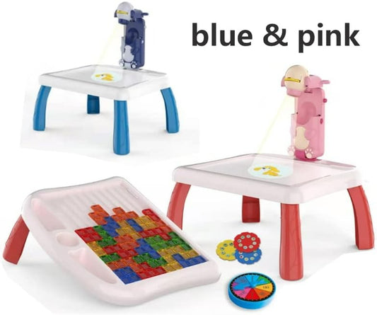 4in1 Writing Painting board with LED Projector Toy Table