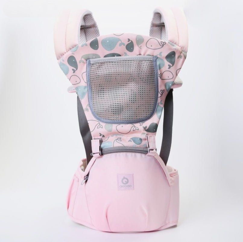 Lightweight Breathable Baby Carrier with Hip Seat