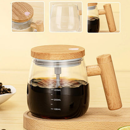 Portable Electric Stirring Glass Coffee Cup (400ml)