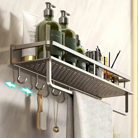 Towel Rod Wall Mounted Storage Rack (40cm) - Alt View