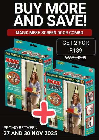 Magic Mesh Screen Door Combo