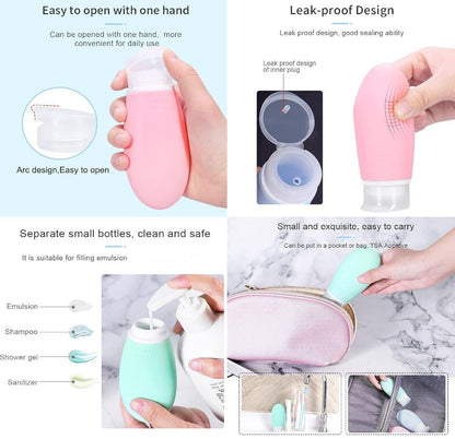 Silicone Travel Bottle Set (4 pcs)(90ml)