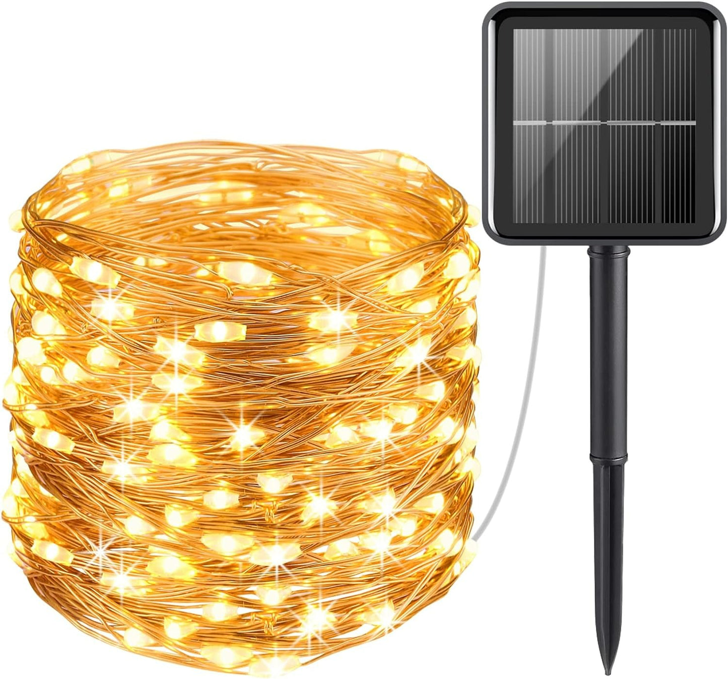 Solar Powered String Lights (100L)(12m)(Coper Wire)