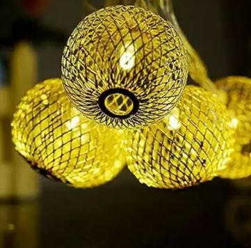 Rice Ball Decorative String Lights (10L)(3m)(Yellow)