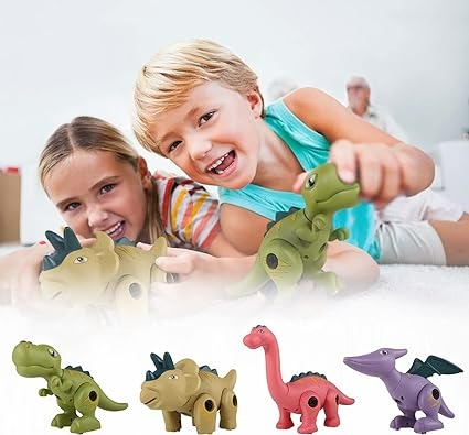 Educational Dinosaur Disassembly Toy Set (4 pcs)