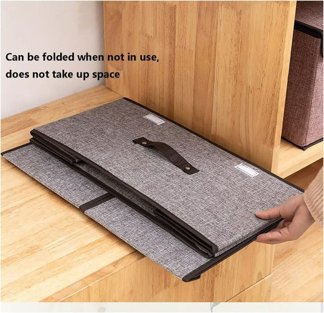 Folding Non-Woven Storage Box With Double Lid (Each)