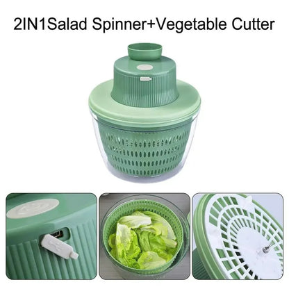 Multifunctional Electric Vegetable Chopper and Salad Spinner