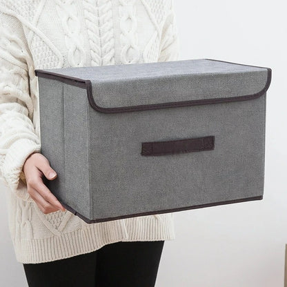Folding Non-Woven Storage Box With Handle Set (2 pcs)