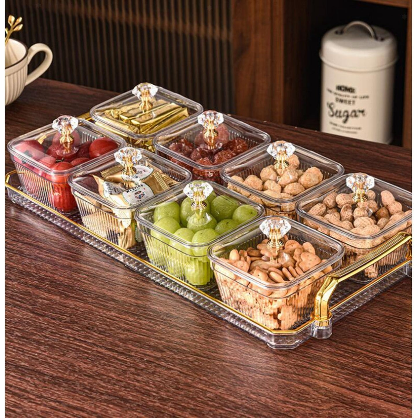 Multifunctional Snacks Dish Tray (8 Bowls)