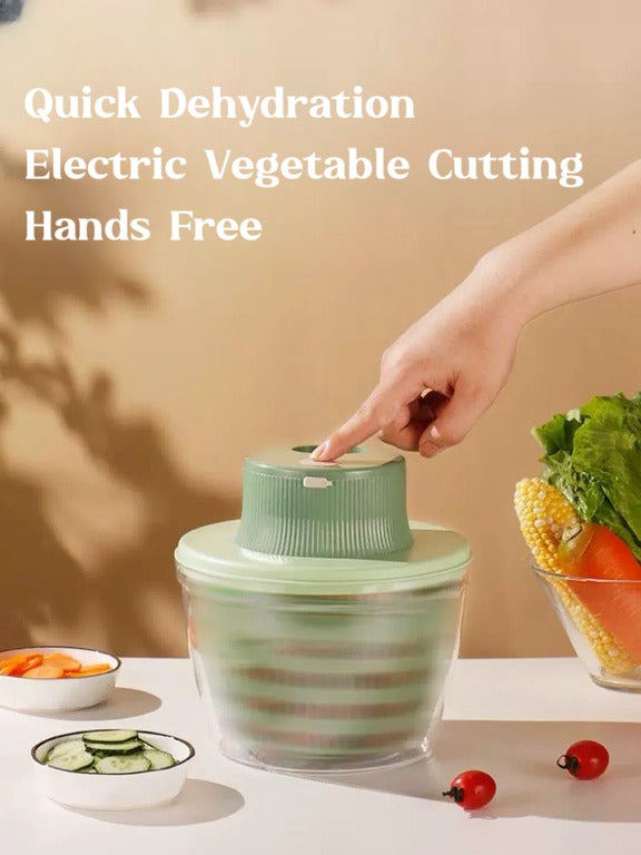 Multifunctional Electric Vegetable Chopper and Salad Spinner