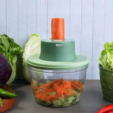 Multifunctional Electric Vegetable Chopper and Salad Spinner - Alt View