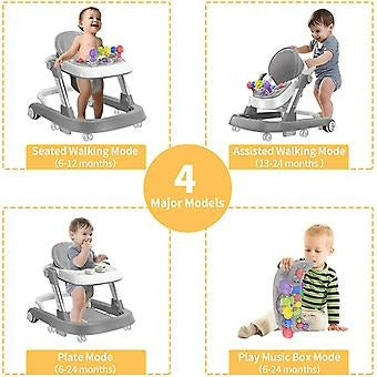 2in1 Adjustable Baby Walker And Activity Center