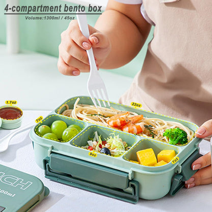 Student Office Lunch Box With Tableware (1.3L)