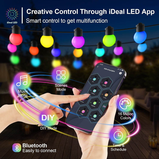 Smart RGB Outdoor String Lights (5m) - DMC Wholesale