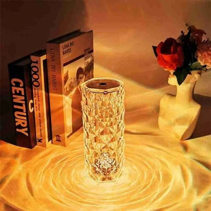 Acrylic Diamond Rose Lampshade Table Lights (Yellow)