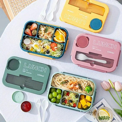 Student Office Lunch Box With Tableware (1.3L)