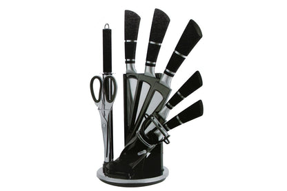 Delicate Touch Knife Set With Rotating Stand (9 pcs)