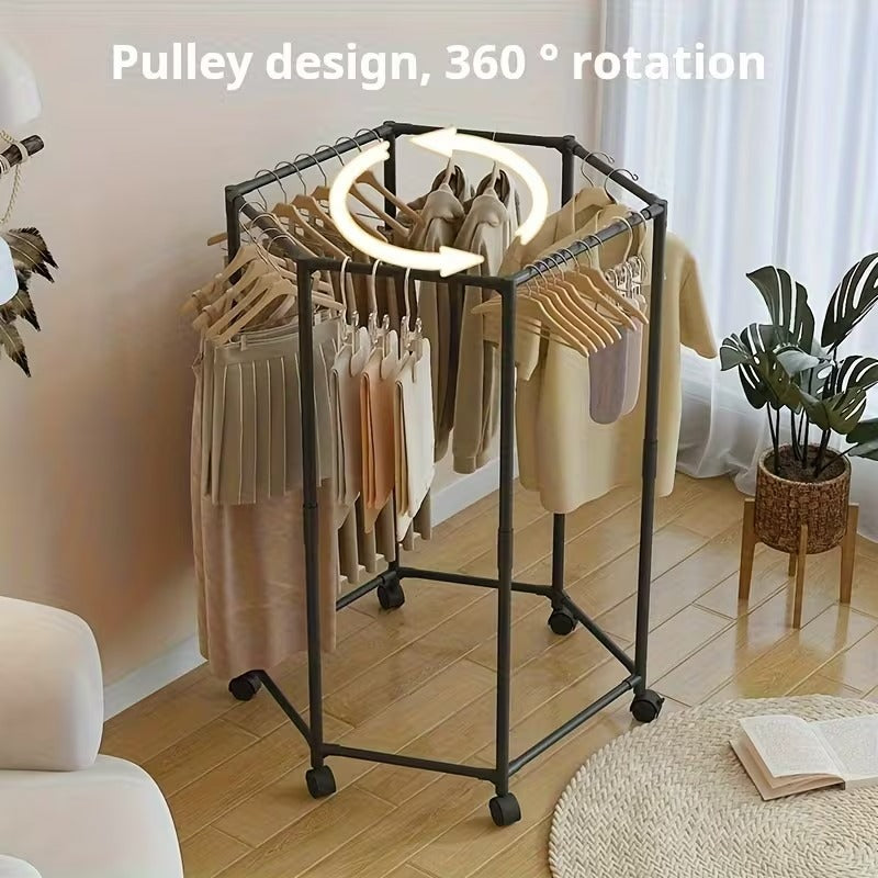 Hexagonal Freestanding Clothes Drying Rack