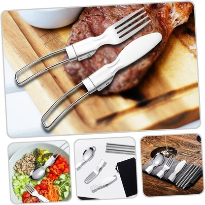 Folding Travel Tableware Cutlery Set (4 pcs)