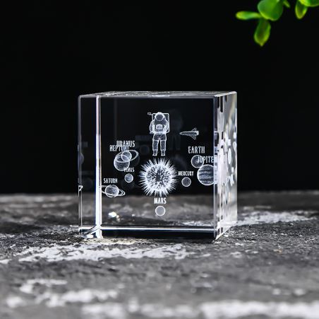 3D Crystal Cube Ornament