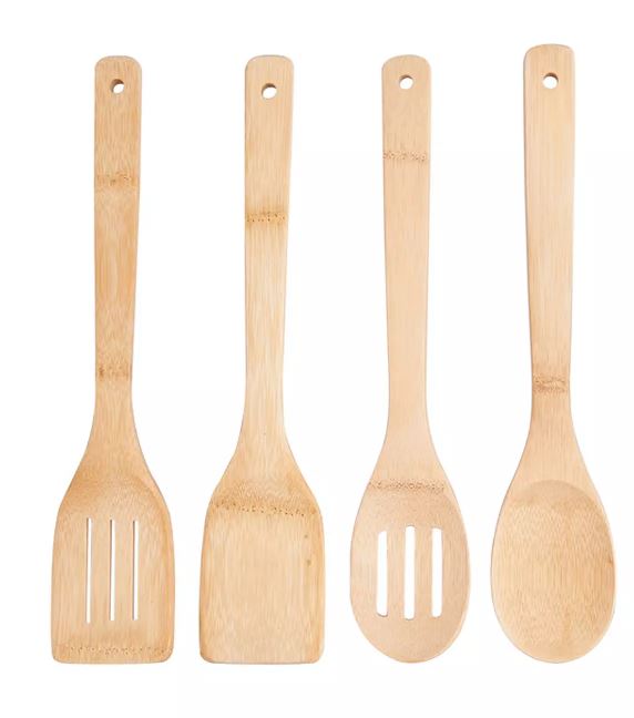 Bamboo Spatula And Spoon Set (4 pcs)