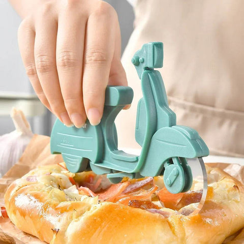 Motorcycle Pizza Roulette Novelty Cutter - Alt View