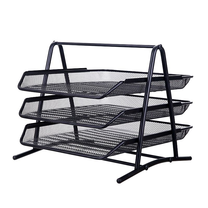 Metal Mesh Paper Tray Desk Organiser (3 Tier)