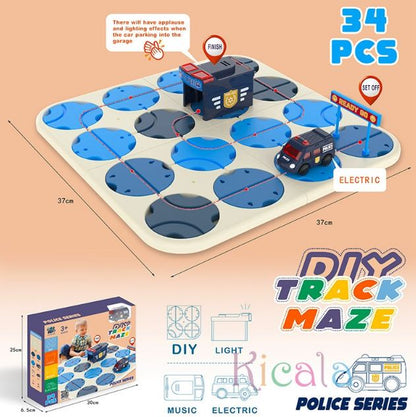 Brain Teaser Puzzles Maze Race Track (Police)