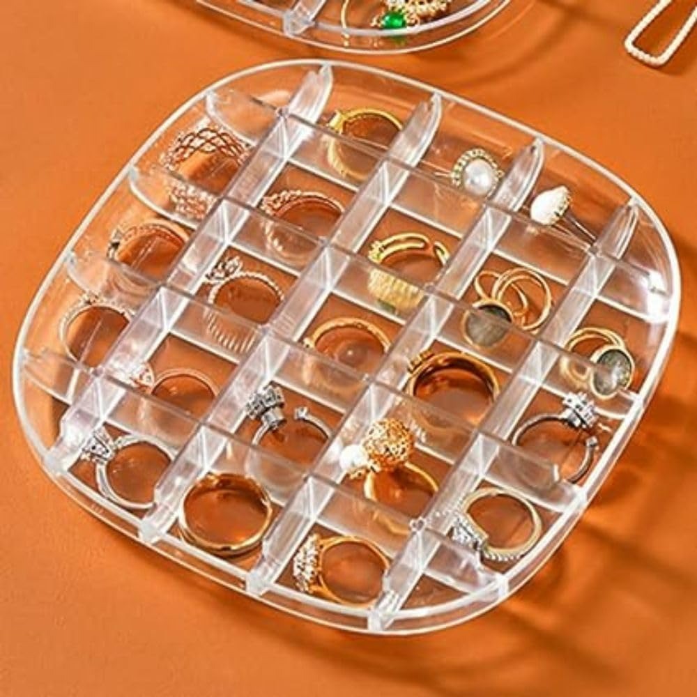 Transparent Jewellery Tray Organiser (2 Layers)