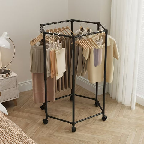 Hexagonal Freestanding Clothes Drying Rack - Alt View