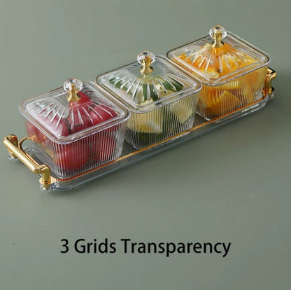 Multifunctional Snacks Dish Tray (3 Bowls)