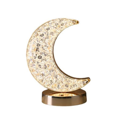 Modern Luxury Crystal Moon Lamp