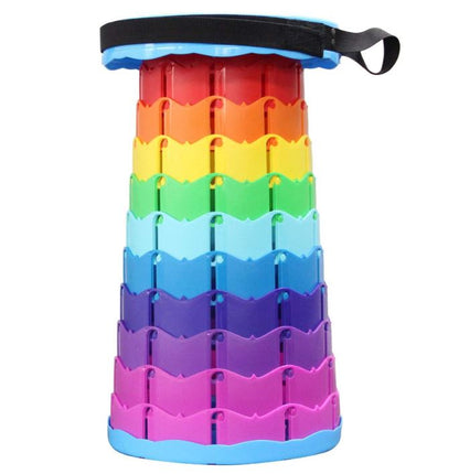 Rainbow Retractable Telescopic Portable Camping Seat