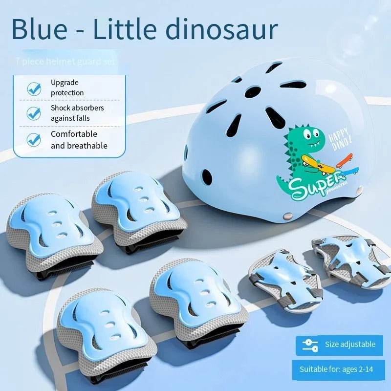 Sports Protective Gear Set With Knee Elbow Wrist