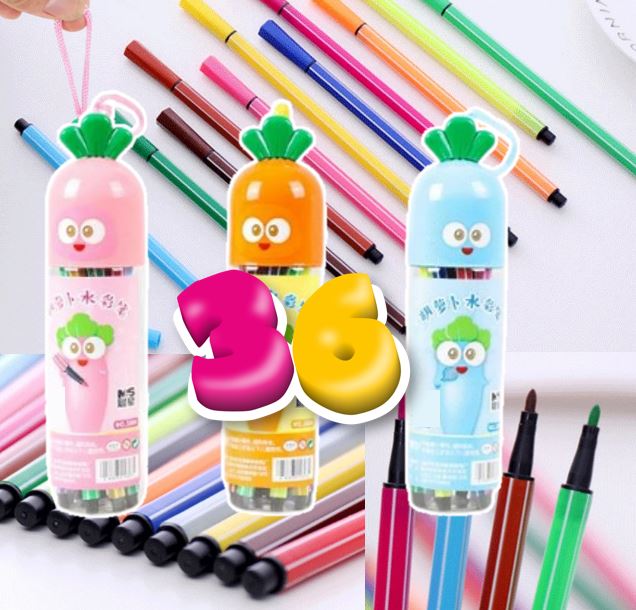 Creative Carrot Watercolour Pen Set (36 pcs)