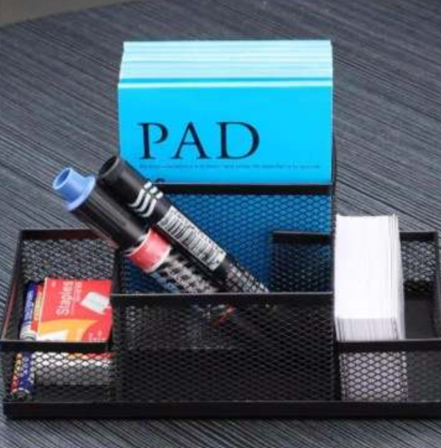 Mesh Metal Desk Stationery Organiser (4 Compartment)