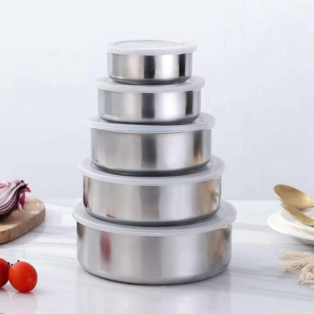 Stainless Steel Food Storage Container Set (5 pcs)