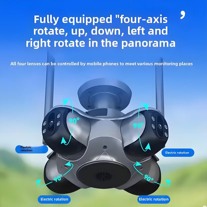 4 Lens WiFi Surveillance Security Tracking Cam