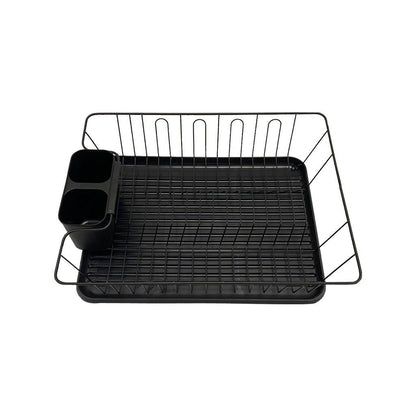 Dish Rack Drainer With Drip Tray (Grey)