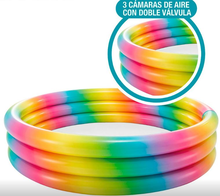 Inflatable Ombre Rainbow Pool