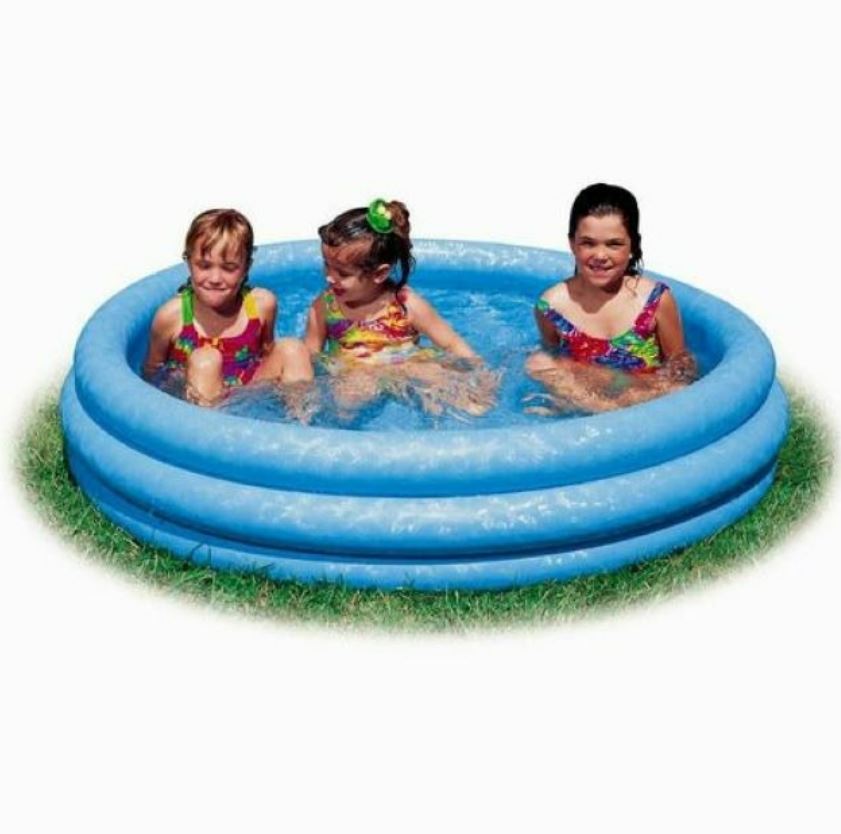 Inflatable Fun Crystal Blue Kids Swimming Pool (168cm)