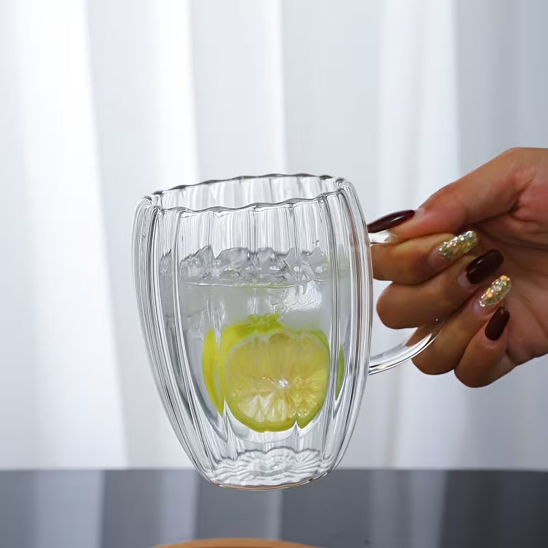 Elegant Clear Glass Cup (450ml)(Each)